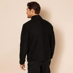 Amazon Essentials Men's Quarter-Zip Polar Fleece Jacket, Black, Small