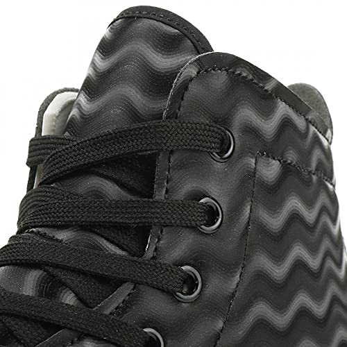 Jessie Womens Roller Skates Water Ripple High-top Roller Skates Four-Wheel Roller Skates Shiny Roller Skates for Adult Youth Boys Girls Outdoor with Shoes Bag (Black Ripple,US:8)