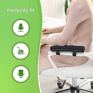 LargeLeaf Chair Armrest Cooling Gel Cushions Elbow Pillow Pressure Relief Office Chair Gaming Chair armrest with Memory Foam armrest Pads 2-Piece Set of Chair