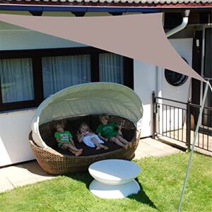 JLCP Garden Sun Sail Shade,4.5X4.5X4.5 Triangle Waterproof Sail Canopy with Fixing Kit 90% UV-Block Breathable Sun Shade for Patio/Lawn/Balcony/Swimming Pool/Playground,Light Brown