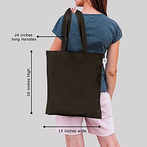 Ecoright Aesthetic Canvas Tote Bag for Women, Cute, Reusable Cotton Bags for School, Gym, Shopping, Beach & Groceries, Gifts