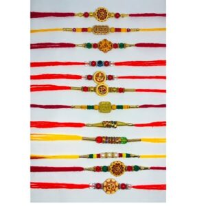 rakhi for little bro, raksha bandhan gifts, rakhi thread for bhaiya, bhabhi, sister, multiple design with vary color - set of 12