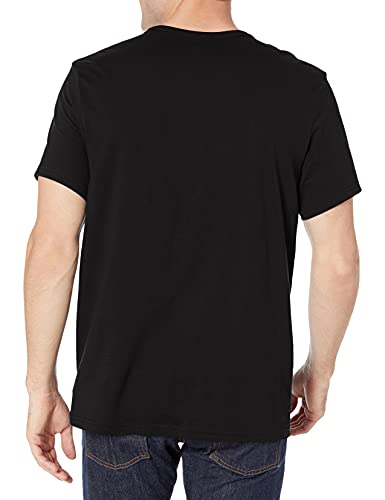 Calvin Klein Men's Chill Short Sleeve Crew Neck, Black W White Logo, L