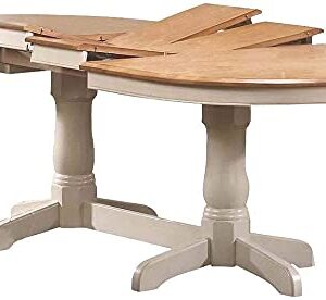 Iconic Furniture Double Butterfly Solid Wood Table.CL-BI Oval Table, Caramel/Biscotti