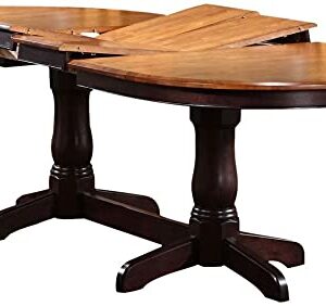 Iconic Furniture Double Butterfly Solid Wood Table.WY-MA Oval Table, Whiskey/Mocha