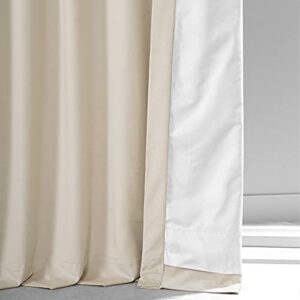 HPD HALF PRICE DRAPES Blackout Solid Thermal Insulated Window Curtain 50 X 96 Signature Plush Velvet Curtains for Bedroom & Living Room (1 Panel), VPYC-SBO198593-96, Diva Cream