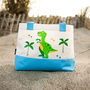 Wildkin Tote Bag for Kids & Adults, Measures 19.5 x 13 x 4.5 Inches, Polyester Fabric Travel Tote Bags, Features Two Durable Carrying Handles with Moisture-Resistant Interior Lining (Dinosaur Land)