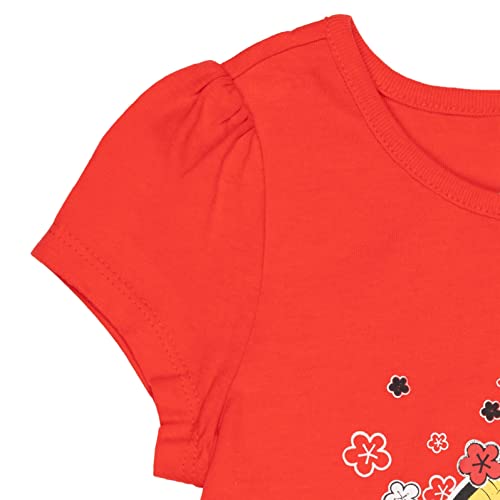 Miraculous Ladybug Cat Noir Rena Rouge Little Girls 2 Pack T-Shirts Gray/Red 4-5