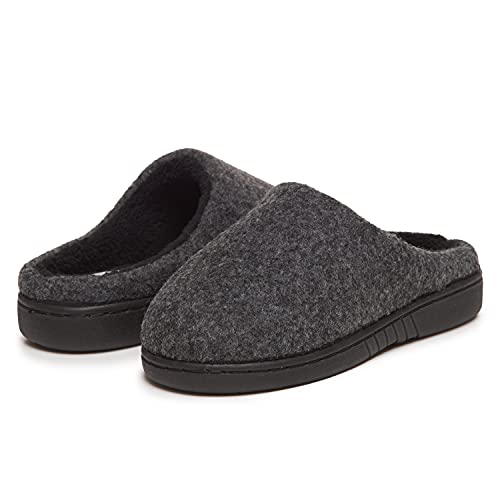 Lucky Brand Boy's Faux Wool Clog Slippers with Memory Foam