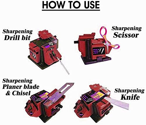 Universal Sharpening Station, Multifunctional Sharpener Professional Knife & Chisel & HSS Drill Electric Multitask Sharpening Machine