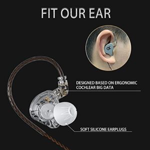 GK GS10 in-Ear Earphones Wired, Wired Earbuds, HiFi Professional Stereo Deep Bass Noise Isolating Sport IEM Earbuds with Detachable Cables No Mic