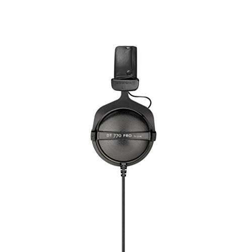 Beyerdynamic DT 770 Pro 80 Ohm Closed-Back Studio Mixing Headphones Bundle with Soft Drawstring Case, Headphone Splitter, 5ft Extension Cable, and 6AVE Cleaning Cloth