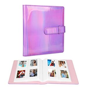 256 pockets polaroid book album for fujifilm instax mini 12 11 9 8 7+ 40 evo liplay instant camera, polaroid snap pic-300 z2300 instant camera, kodak 2x3 film (magic purple)
