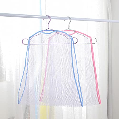 LUOY Net Mesh Pillow Toys Drying Rack Foldable Toys Doll Hanger Balcony Hanging Clothes Dryer Wardrobe Cushion Storage Bag