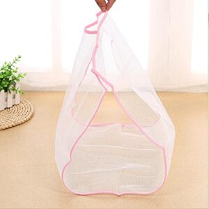 LUOY Net Mesh Pillow Toys Drying Rack Foldable Toys Doll Hanger Balcony Hanging Clothes Dryer Wardrobe Cushion Storage Bag