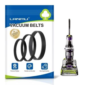 lanmu replacement belt set compatible with bissell proheat 2x revolution pet pro carpet cleaner models 1986,1964,2007,2007p replace parts 1611129, 1611130, 1606428