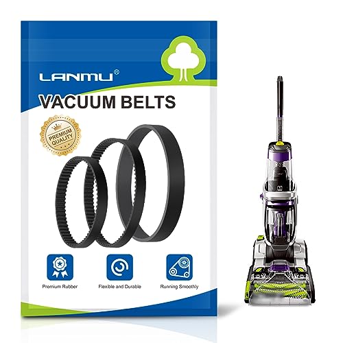 LANMU Replacement Belt Set Compatible with Bissell ProHeat 2X Revolution Pet Pro Carpet Cleaner Models 1986,1964,2007,2007P Replace Parts 1611129, 1611130, 1606428