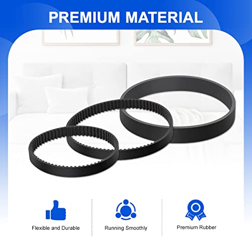 LANMU Replacement Belt Set Compatible with Bissell ProHeat 2X Revolution Pet Pro Carpet Cleaner Models 1986,1964,2007,2007P Replace Parts 1611129, 1611130, 1606428