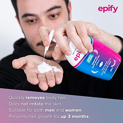 Epify Hair Removal Cream for Men and Women For Intimate/Private Area, Pubic & Bikini, Sensitive Skin, 8.45 Fl Oz