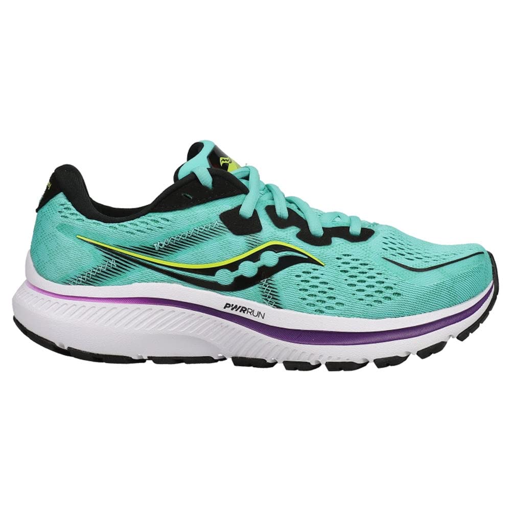 Saucony Women's Omni 20 Running Shoe, Cool Mint/Acid, 8