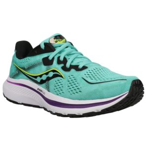 Saucony Women's Omni 20 Running Shoe, Cool Mint/Acid, 8