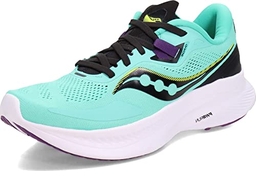 Saucony Women's Guide 15 Running Shoe, Cool Mint/Acid, 9