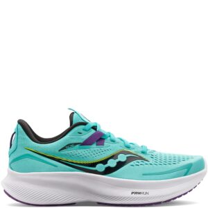 Saucony Women's Ride 15 Running Shoe, Cool Mint/Acid, 9