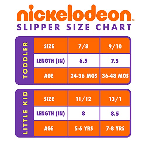Nickelodeon Plush Fuzzy Slippers, Non-Skid Sole (Toddler/Kid, Boys' Baby Shark Blue, 11-12 Little