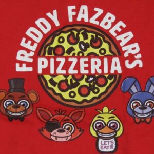 Five Nights at Freddy s Pizzeria Character Group Classic Red Tee - S