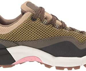 KEEN Women's Wasatch Crest Vent Breathable Hiking Sneakers, Olive Drab/Pink Icing, 7