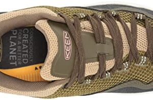 KEEN Women's Wasatch Crest Vent Breathable Hiking Sneakers, Olive Drab/Pink Icing, 7