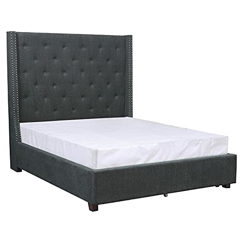 Lexicon Fairborn Fabric California King Bed with Storage Drawers in Gray