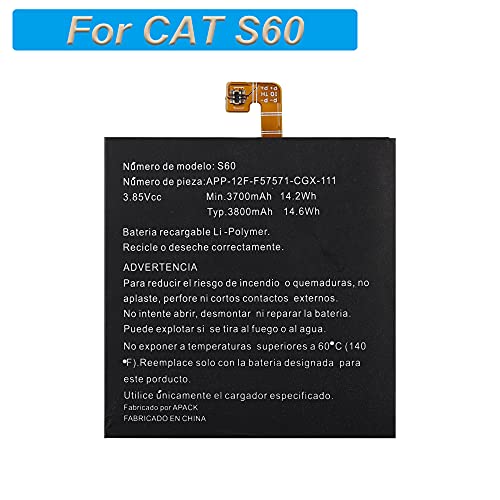 E-YIIVIIL Replacement Battery Cat S60 Compatible with Caterpillar Cat S60 APP-12F-F57571-CGX-111 Battery