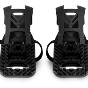 Boerte Peloton Bike & Peloton Bike+ Pedals Compatible Toe Cage Adapters - Convert Look Delta Pedals on Indoor Exercise Bike to Toe Cages and Straps - Ride with Regular Shoes