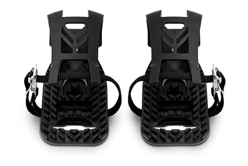 Boerte Peloton Bike & Peloton Bike+ Pedals Compatible Toe Cage Adapters - Convert Look Delta Pedals on Indoor Exercise Bike to Toe Cages and Straps - Ride with Regular Shoes