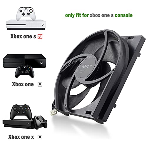 JOLANCO Replacement Internal Cooling Fan for Xbox One S (with Opening Tool and Heatsink Paste)