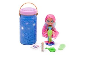 bright fairy friends bff mermaid doll with color change wings, 4 surprise mermaid accessories, motion activated light up jar, ideal nightlight for kids, gifts for kids 3 years and older