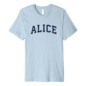 Alice Texas TX Vintage Sports Design Navy Design Premium T-Shirt