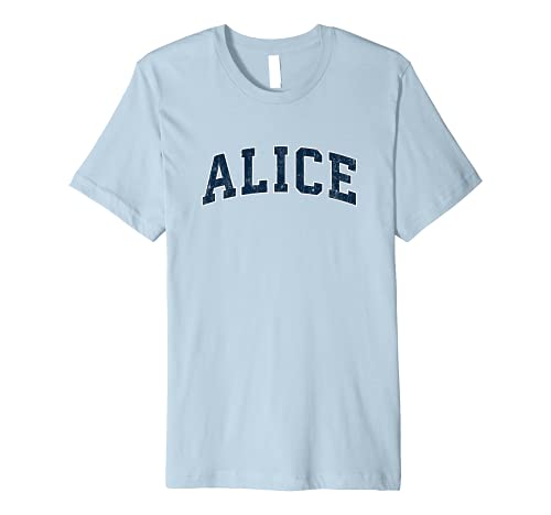 Alice Texas TX Vintage Sports Design Navy Design Premium T-Shirt