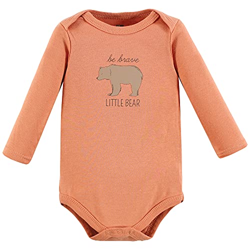 Hudson Baby Unisex Baby Cotton Long-Sleeve Bodysuits Forest Deer 5-Pack, 12-18 Months