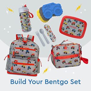 Bentgo® Kids Prints Leak-Proof, 5-Compartment Bento-Style Kids Lunch Box - Ideal Portion Sizes for Ages 3 to 7 - BPA-Free, Dishwasher Safe, Food-Safe Materials (Trucks)