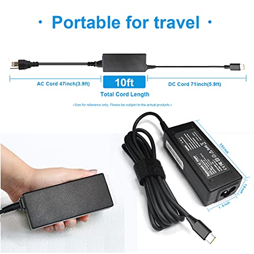 45W USB-C Type C Charger Adapter for Acer Chromebook Spin 15 13 11 315 713 311 314 R13 CB315 CP315 CP311 CB311 CP713 C933 CB5-312 CB5-312T R721 R751T Tab 10 SF713 SP714 N16Q12 N17Q5 N18Q1 N15Q13