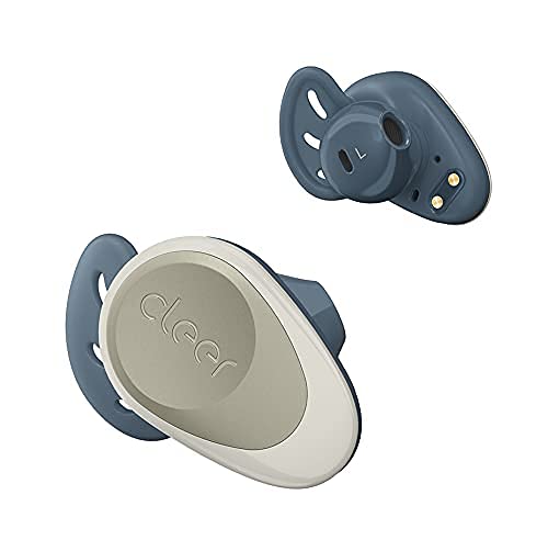 Cleer Goal Sport True Wireless Earbuds with 20 Hour Battery, for Workout and Exercise, Water and Sweat Resistant, Touch Controls, and High Audio Quality and Bass, Stone