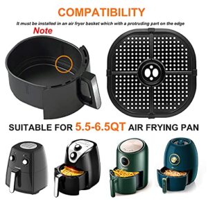 Air Fryer Grill Pan Replacement Parts for 5QT COSORI Air Fryers, 9.09IN Premium Square Air Fryer Grill Crisper Plate Tray Accessories Rack for Instant Air Fryer, Non-Stick, Dishwasher Safe