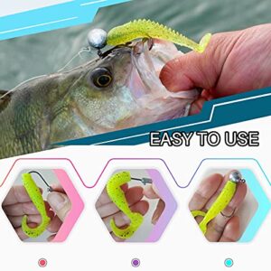 Atibin Barb Saltwater Jig Head Hook Bass Freshwater Jigs Hook Lead Round Ball Fishing Jig Lead Tackle Sharp 25pcs 1/4oz