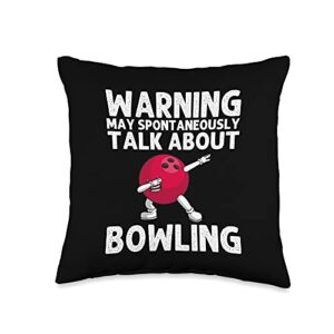best lawn & carpet bowls recreation ball designs funny bowling gift for men women bowler game lane play sport throw pillow, 16x16, multicolor