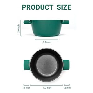 Sakuchi Nonstick Stock Pot Induction Cooking Soup Pot with Lid 2.5 QT, Green