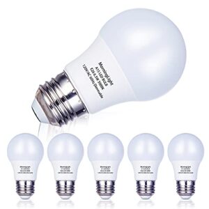 6 pack a15 led bulb, 6.5w equivalent 60 watt dimmable light bulb, 3000k soft white, e26 base, g45/a15 shape led appliance bulb for ceiling fan, fixtures, 600lm