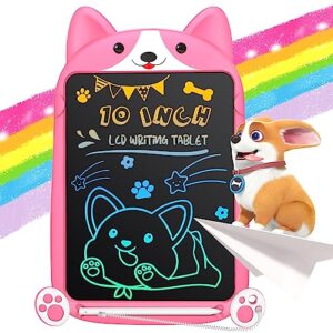 lcd writing tablet board, hockvill toys 10 inch colorful doodle drawing tablet pad erasable reusable electronic, toys for 3 4 5 6 7 8 year old girls boys kids,toddler educational & learning birthday