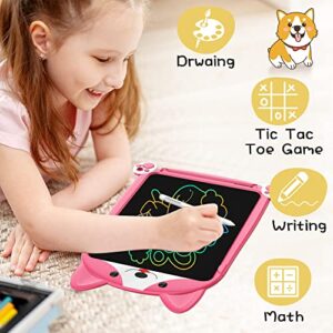 LCD Writing Tablet Board, Hockvill Toys 10 inch Colorful Doodle Drawing Tablet Pad Erasable Reusable Electronic, Toys for 3 4 5 6 7 8 Year Old Girls Boys Kids,Toddler Educational & Learning Birthday